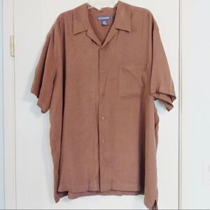 Quick Reflex Terra Cotta Short Sleeve Button Up Shirt